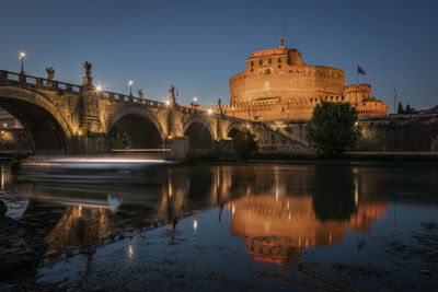 Castel sant'angelo at blue hour