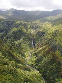 High angle view of landscape against sky