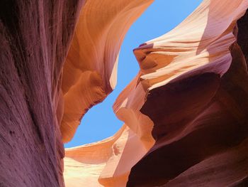 Low angle view of rock formation