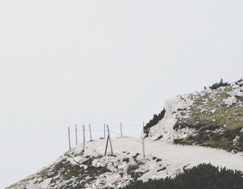 Scenic view of mountain against clear sky