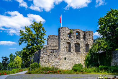 Old building against blue sky