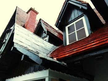 Low angle view of house against sky