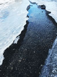 High angle view of sea shore