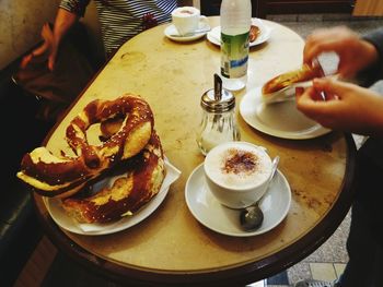 Close-up of hand holding food