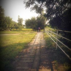 People walking on footpath