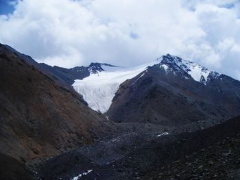 Ice tongue above 4000 sea level of july 1 glacier -a mountain glacier- photo taken on july 2008