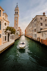 Boats in canal