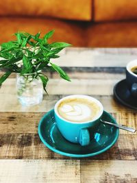 Close-up of coffee on table