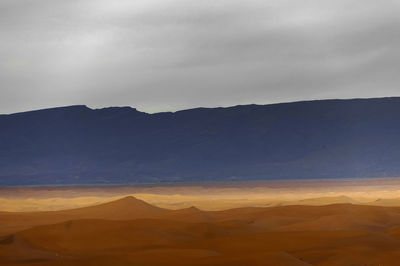 View of mountain against cloudy sky