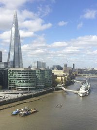 Cityscape against clear sky