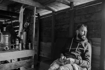 Man sitting in room