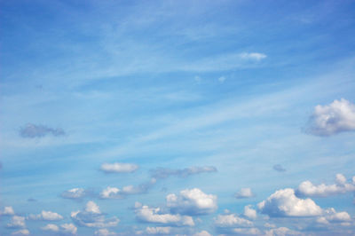 Low angle view of clouds in sky