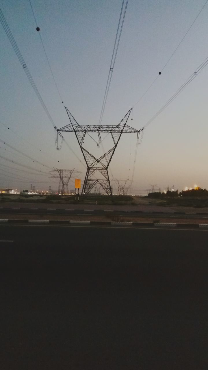 ELECTRICITY PYLON AT SUNSET