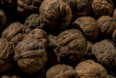 Full frame shot of walnuts