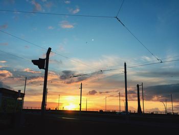 Street light at sunset