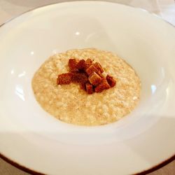 Close-up of breakfast served in plate