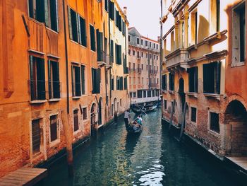 Canal passing through city