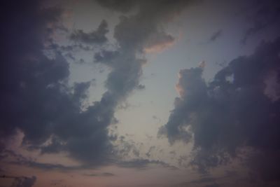 Low angle view of cloudy sky