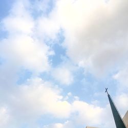 Low angle view of cloudy sky