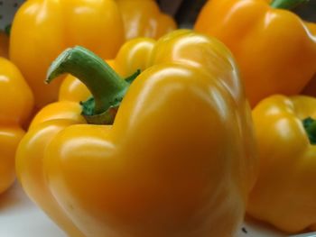 Close-up of yellow bell peppers