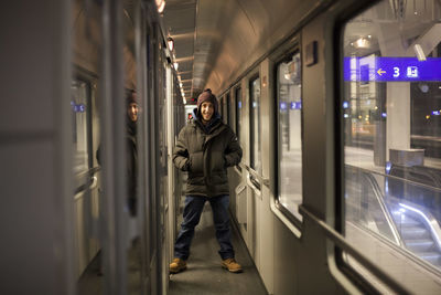 Train at subway station