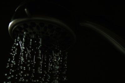 Close-up of water drops on white background