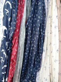 Full frame shot of clothes hanging on rack