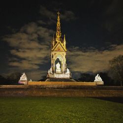 View of temple building against cloudy sky