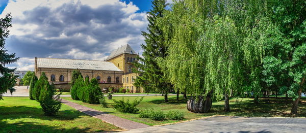 Prince trubetskoy winery castle in kherson region, ukraine, on a sunny summer day
