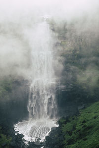 Misty view of waterfall tequendama falls, colombia