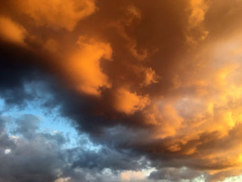 Low angle view of storm clouds in sky