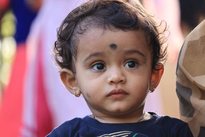 Close-up portrait of cute boy, chennai 