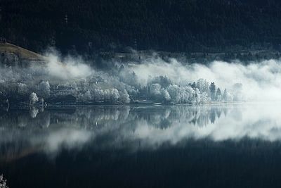 Reflection of sky in lake