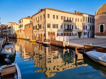 Reflection of buildings in canal