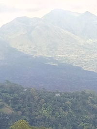 Aerial view of mountains against sky