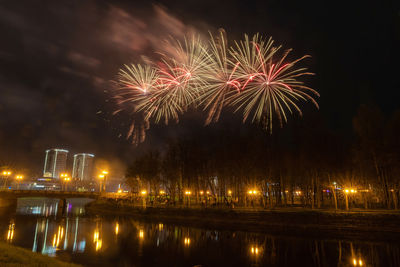 Festive salute in honor of the victory day, 09.05.2021, ivanovo, ivanovo region, russia.