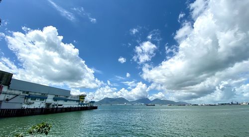 Panoramic view of sea against sky