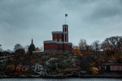 Exterior of historic building against sky