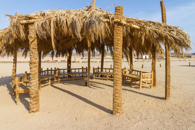 Panoramic view of beach against sky