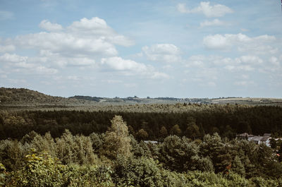 Scenic view of land against sky