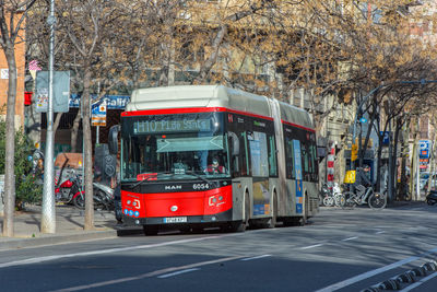 Traffic on road in city