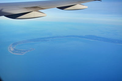 Aerial view of sea against sky