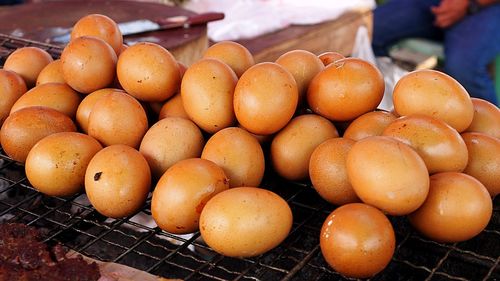 Close-up of oranges for sale in market