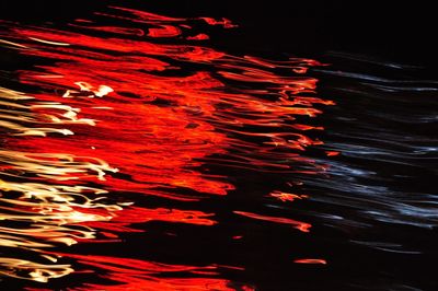 Full frame shot of rippled water at night