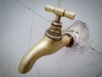 Close-up of faucet