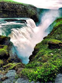 River flowing through rocks