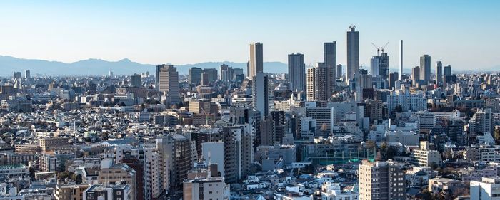 Aerial view of buildings in city