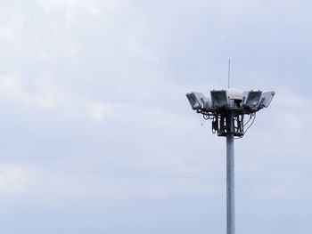 The top of spotlight pole on the highway