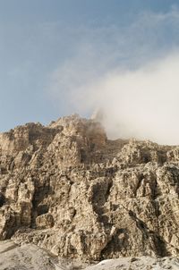 Scenic view of rocky mountains against sky