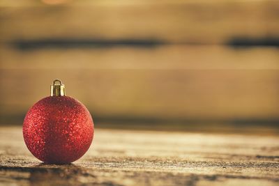 Close-up of apple on table